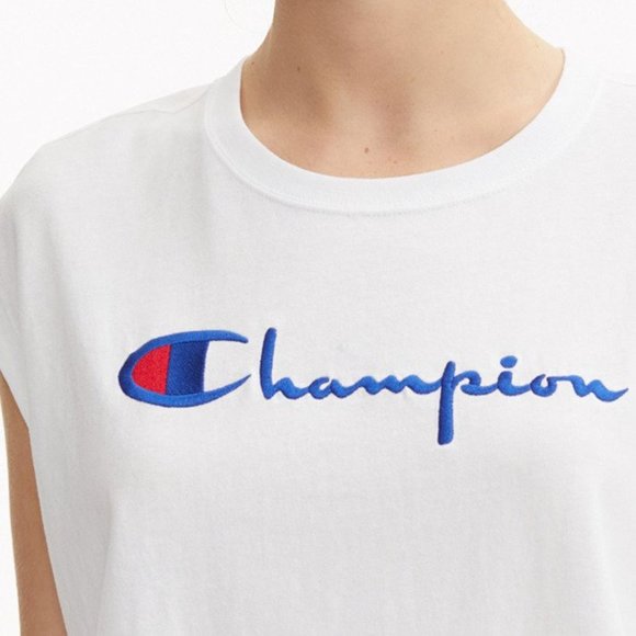 Champion Women's Oversized Boxy Crop Top Sleeveless Shirt Reverse Weave Workout - Picture 3 of 10